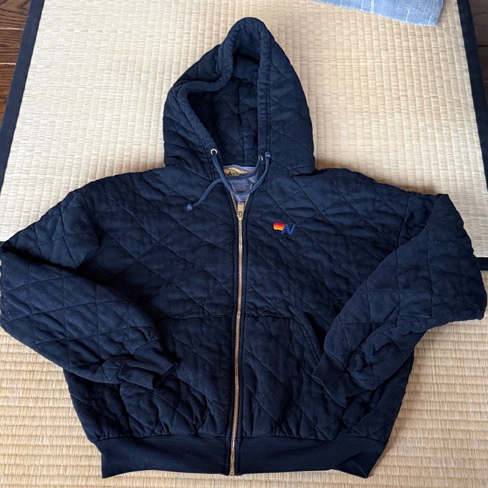 Aviator Nation Black Quilted Puffer Jacket